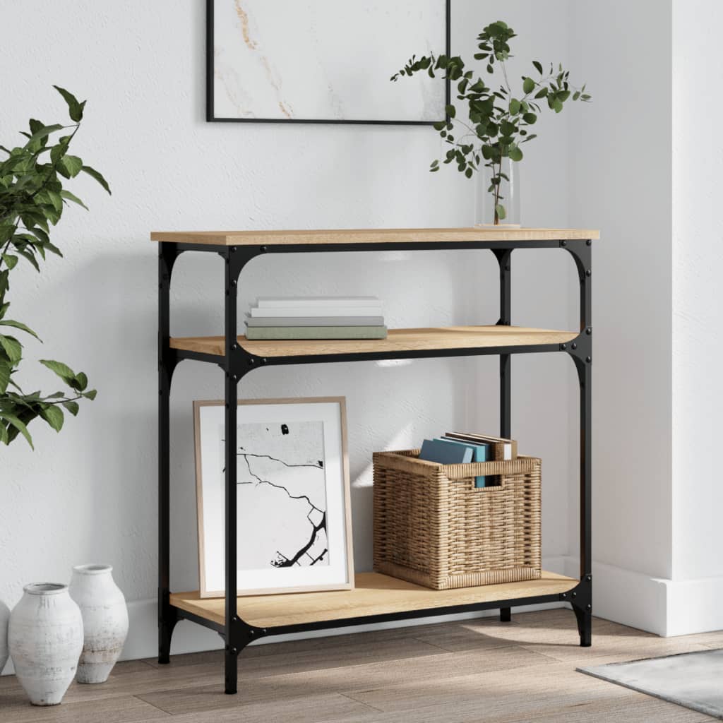 vidaXL Console Table Sonoma Oak 75x29x75 cm Engineered Wood 1