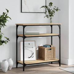 vidaXL Console Table Sonoma Oak 75x29x75 cm Engineered Wood 1