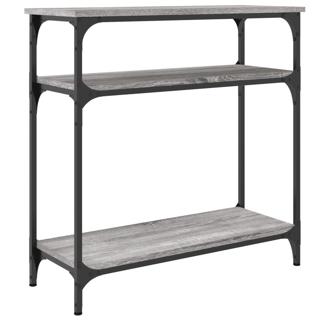 vidaXL Console Table Grey Sonoma 75x29x75 cm Engineered Wood 6