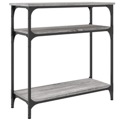 vidaXL Console Table Grey Sonoma 75x29x75 cm Engineered Wood 6