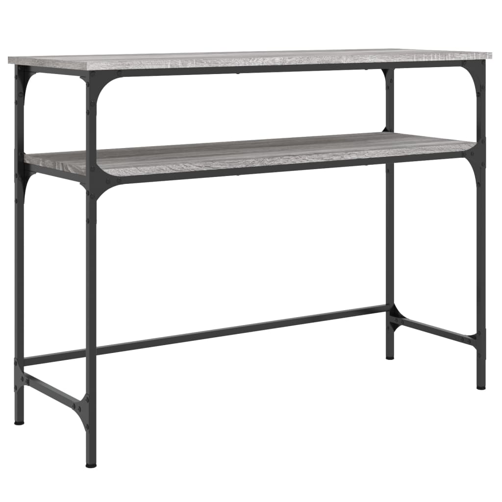 vidaXL Console Table Grey Sonoma 100x35.5x75 cm Engineered Wood 2