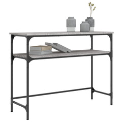 vidaXL Console Table Grey Sonoma 100x35.5x75 cm Engineered Wood 3