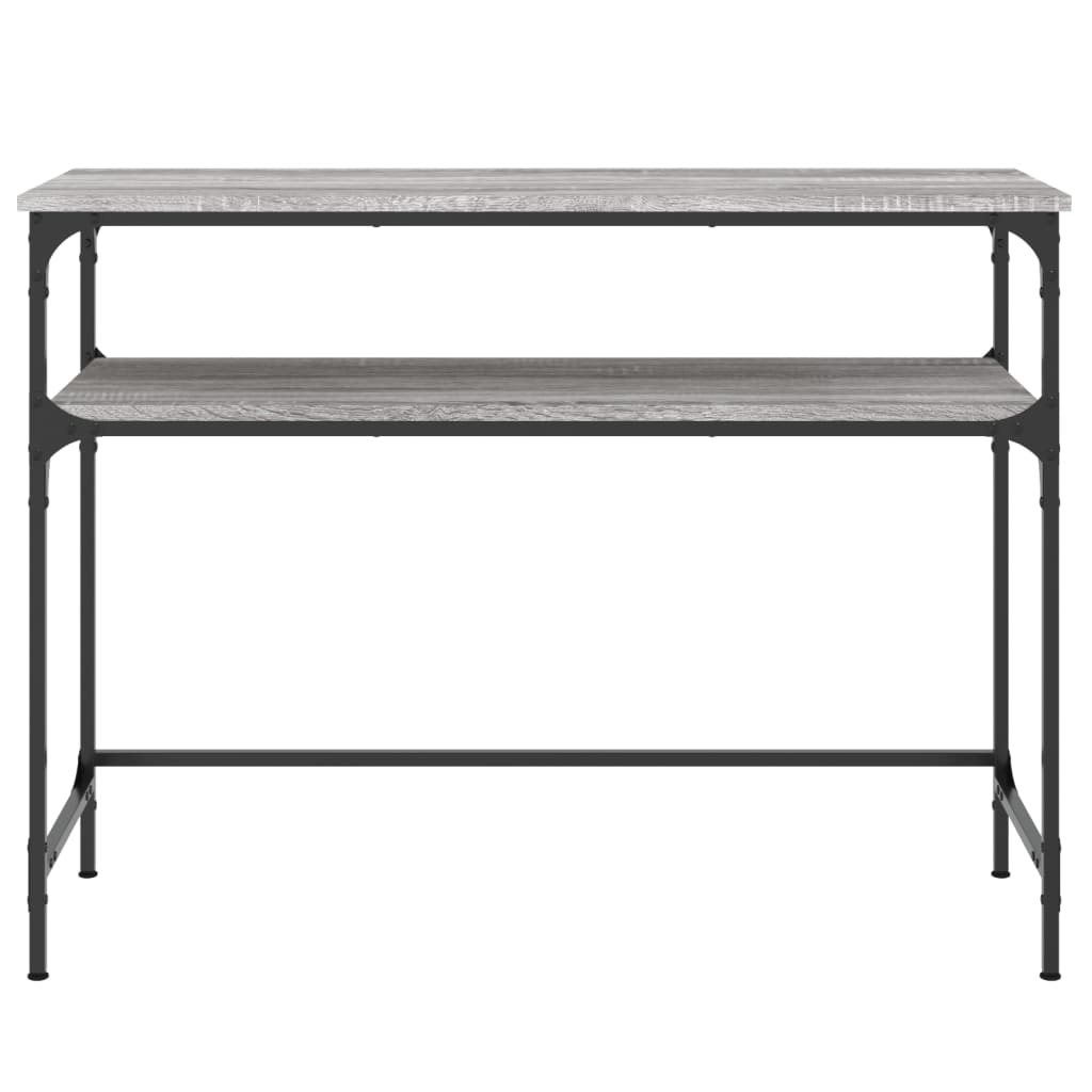 vidaXL Console Table Grey Sonoma 100x35.5x75 cm Engineered Wood 4