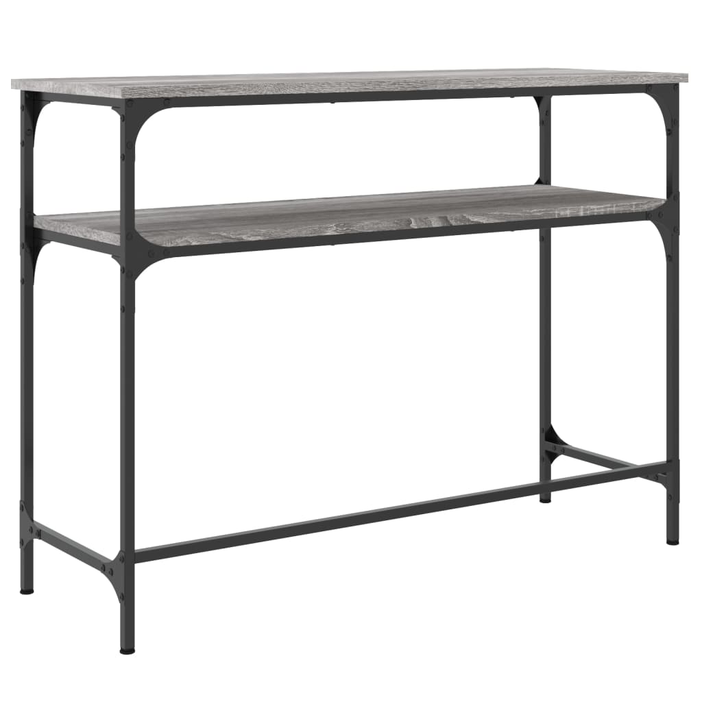 vidaXL Console Table Grey Sonoma 100x35.5x75 cm Engineered Wood 6