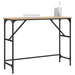 vidaXL Console Table Sonoma Oak 100x32x75 cm Engineered Wood 3