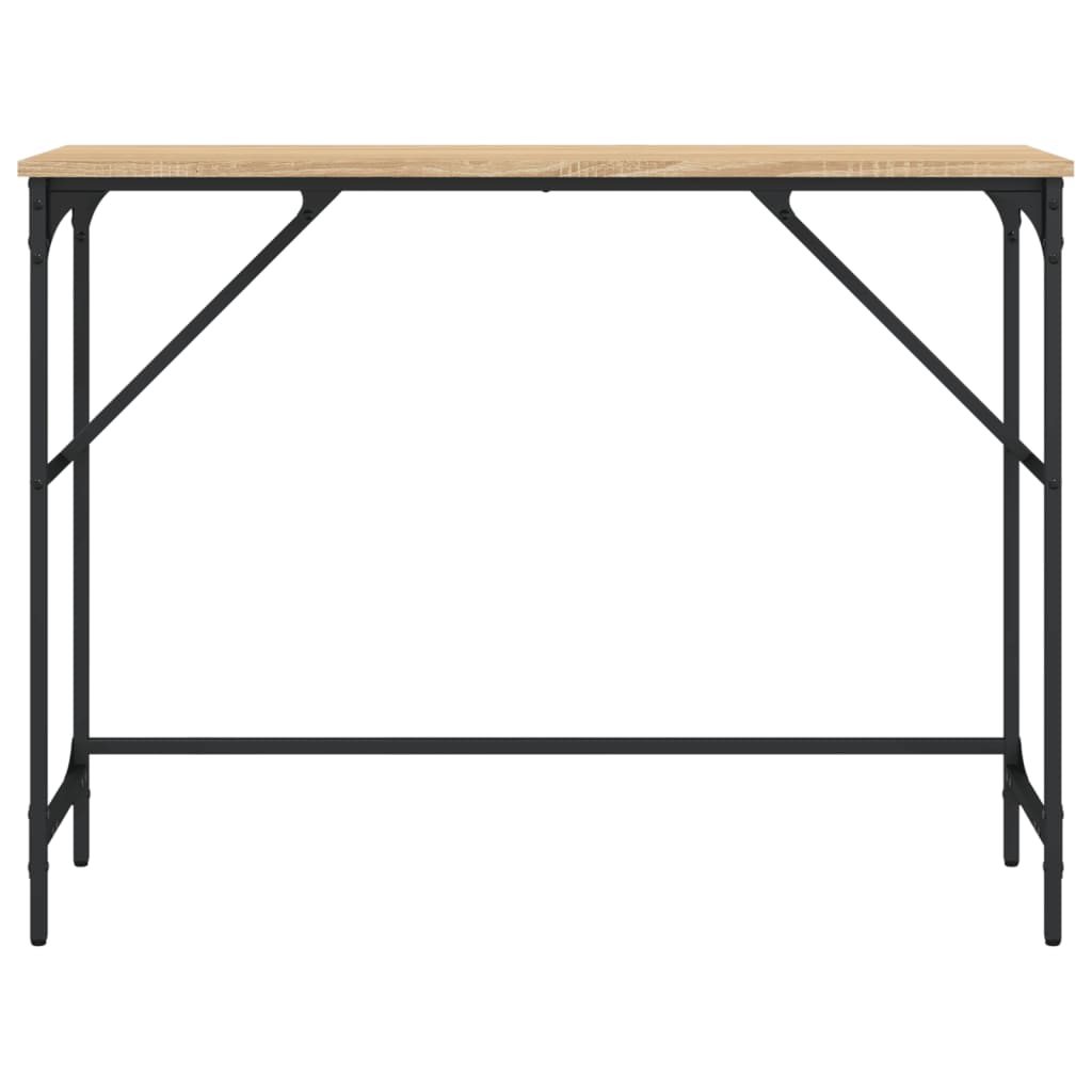 vidaXL Console Table Sonoma Oak 100x32x75 cm Engineered Wood 4