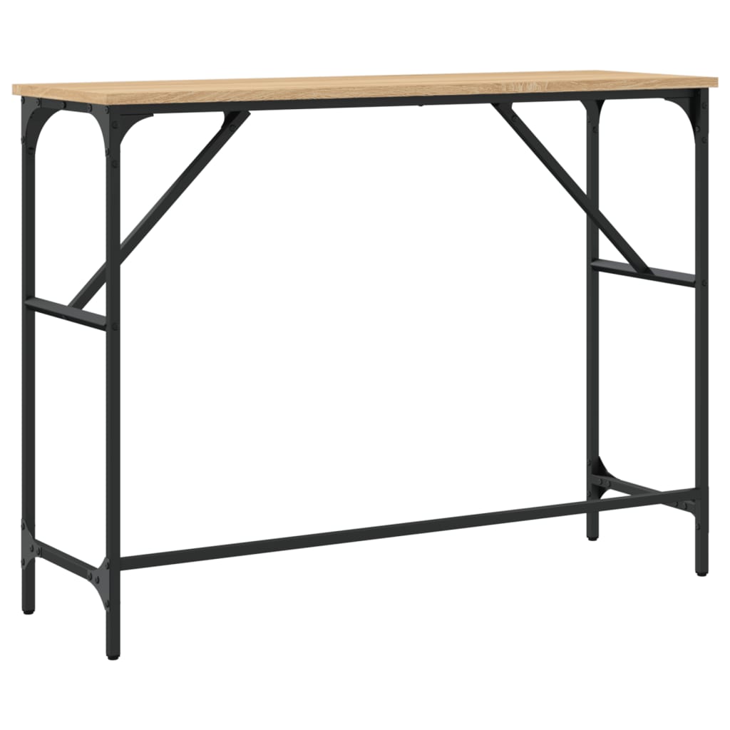 vidaXL Console Table Sonoma Oak 100x32x75 cm Engineered Wood 6