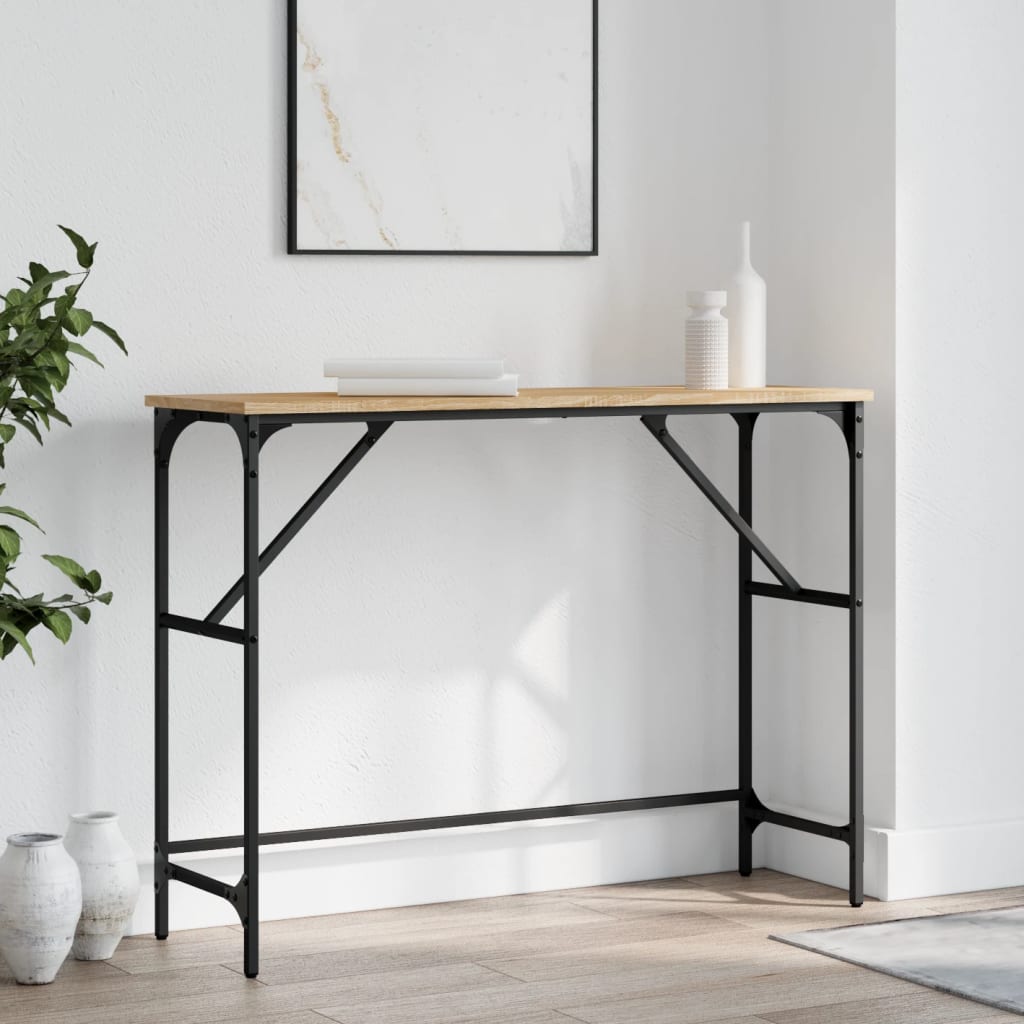 vidaXL Console Table Sonoma Oak 100x32x75 cm Engineered Wood 1