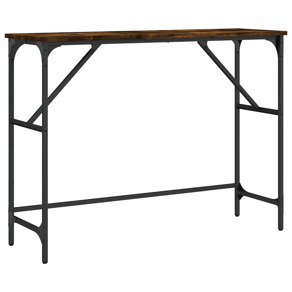 vidaXL Console Table Smoked Oak 100x32x75 cm Engineered Wood 2