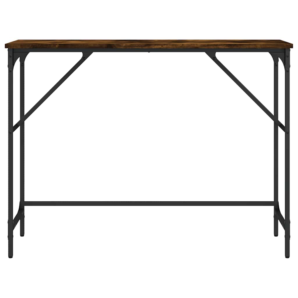 vidaXL Console Table Smoked Oak 100x32x75 cm Engineered Wood 4