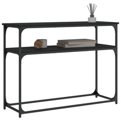 vidaXL Console Table Black 100x35.5x75 cm Engineered Wood 3