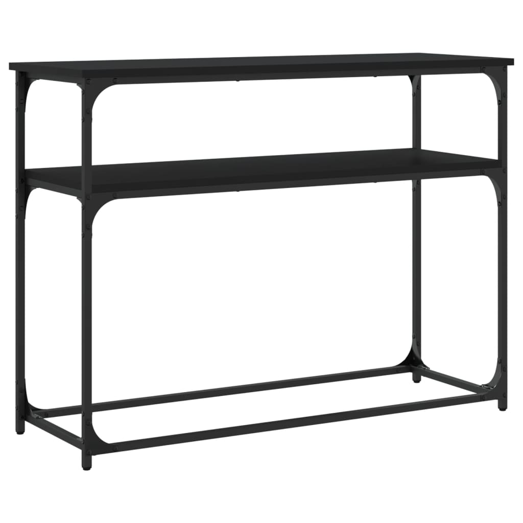 vidaXL Console Table Black 100x35.5x75 cm Engineered Wood 6