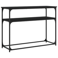 vidaXL Console Table Black 100x35.5x75 cm Engineered Wood 6