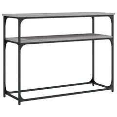 vidaXL Console Table Grey Sonoma 100x35.5x75 cm Engineered Wood 2