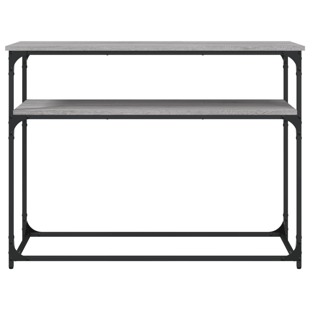 vidaXL Console Table Grey Sonoma 100x35.5x75 cm Engineered Wood 4