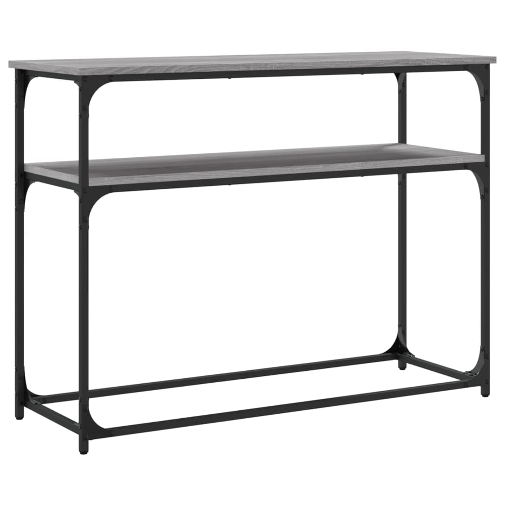 vidaXL Console Table Grey Sonoma 100x35.5x75 cm Engineered Wood 6