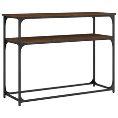 vidaXL Console Table Brown Oak 100x35.5x75 cm Engineered Wood 2