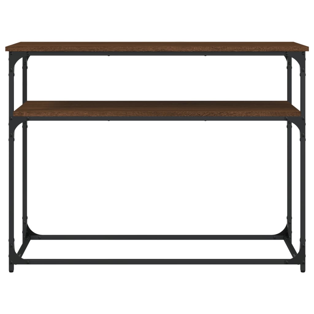 vidaXL Console Table Brown Oak 100x35.5x75 cm Engineered Wood 4