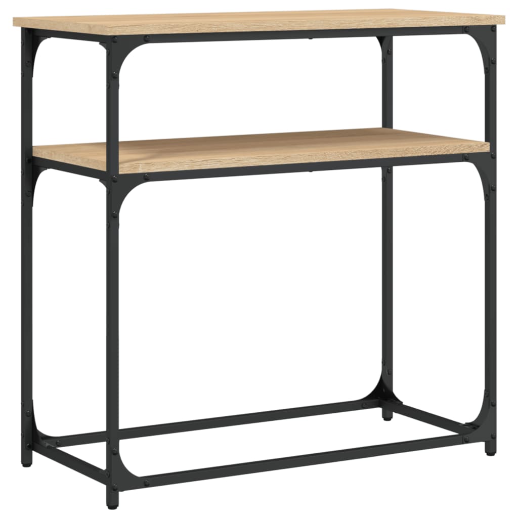 vidaXL Console Table Sonoma Oak 75x35.5x75 cm Engineered Wood 2