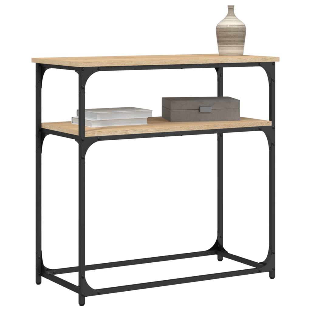 vidaXL Console Table Sonoma Oak 75x35.5x75 cm Engineered Wood 3