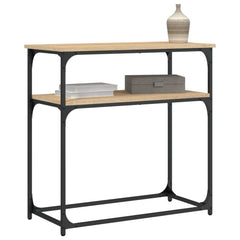 vidaXL Console Table Sonoma Oak 75x35.5x75 cm Engineered Wood 3