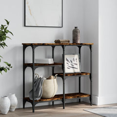 vidaXL Console Table Smoked Oak 80x29x75 cm Engineered Wood 1