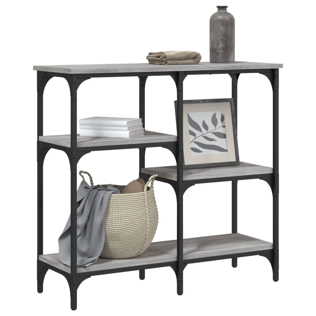 vidaXL Console Table Grey Sonoma 80x29x75 cm Engineered Wood 3