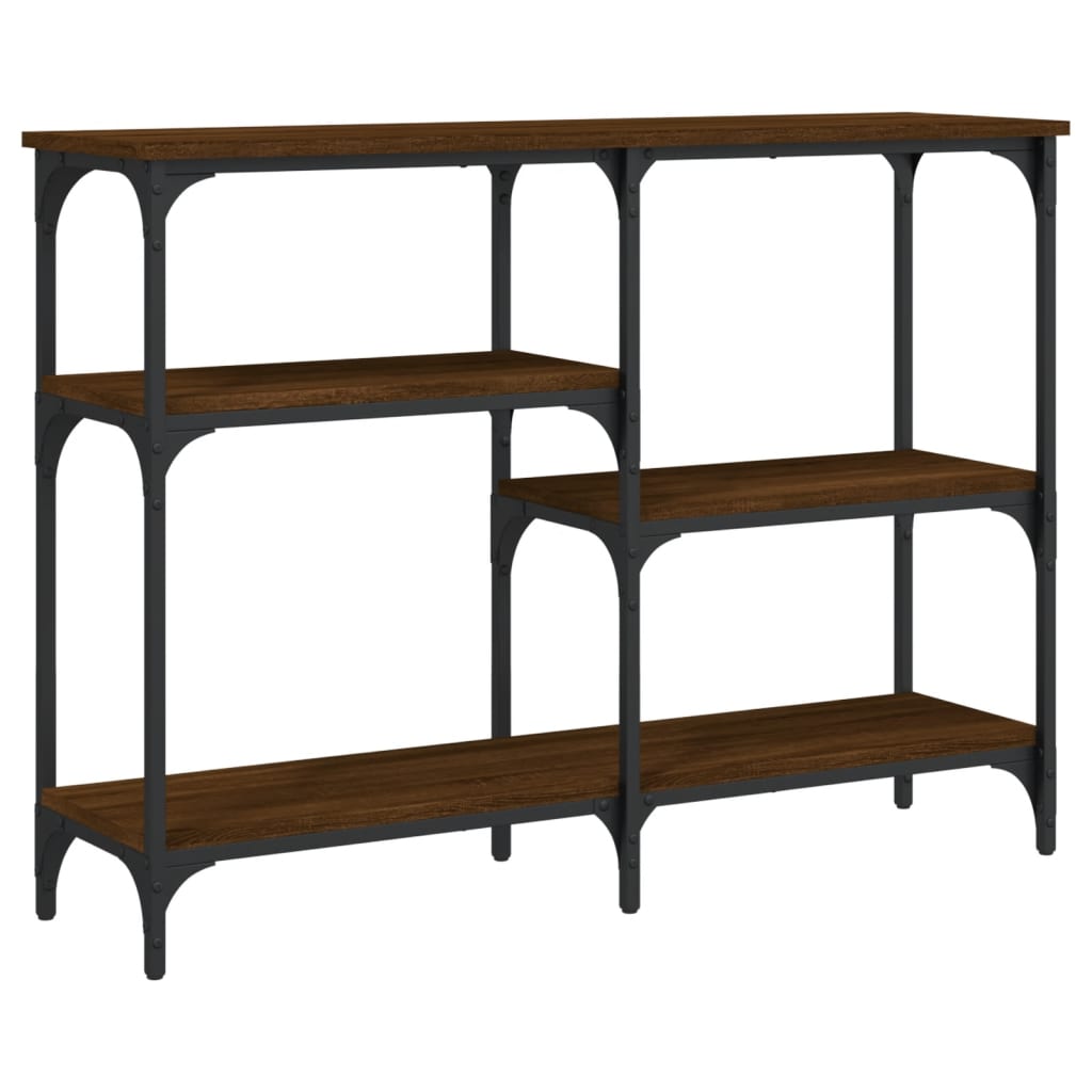 vidaXL Console Table Brown Oak 102x29x75 cm Engineered Wood 2