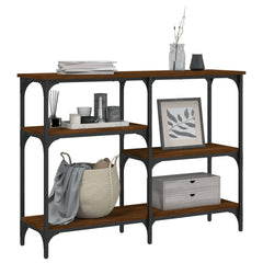 vidaXL Console Table Brown Oak 102x29x75 cm Engineered Wood 6