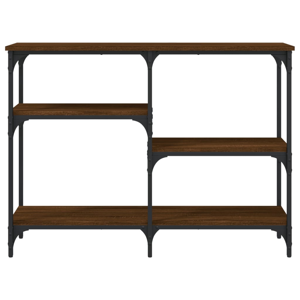 vidaXL Console Table Brown Oak 102x29x75 cm Engineered Wood 3