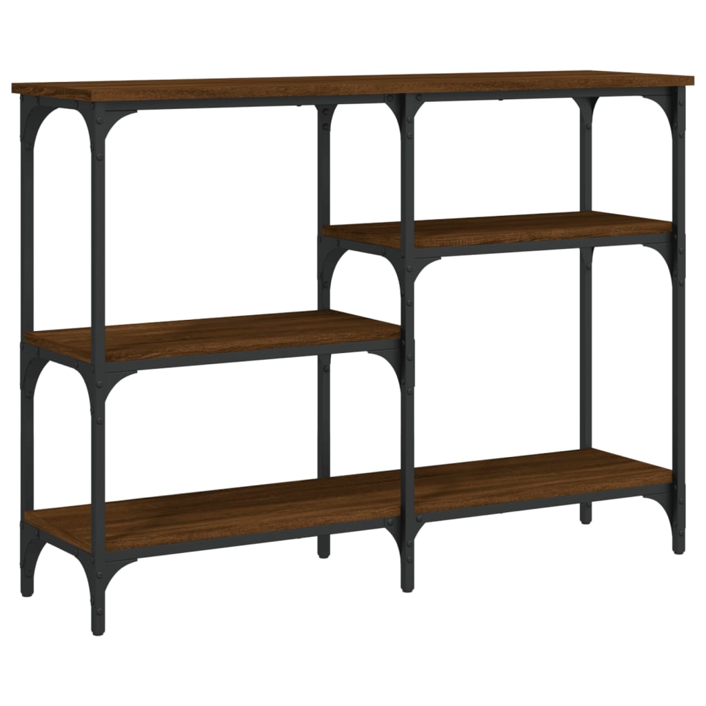 vidaXL Console Table Brown Oak 102x29x75 cm Engineered Wood 4