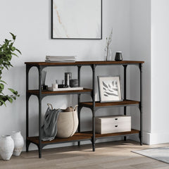 vidaXL Console Table Brown Oak 102x29x75 cm Engineered Wood 1