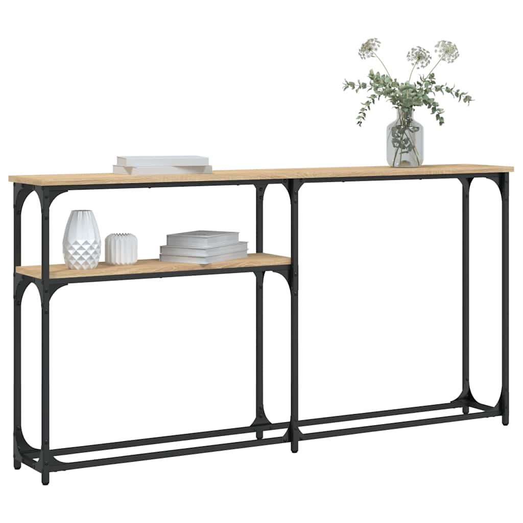 vidaXL Console Table Sonoma Oak 145x22,5x75 cm Engineered Wood 3