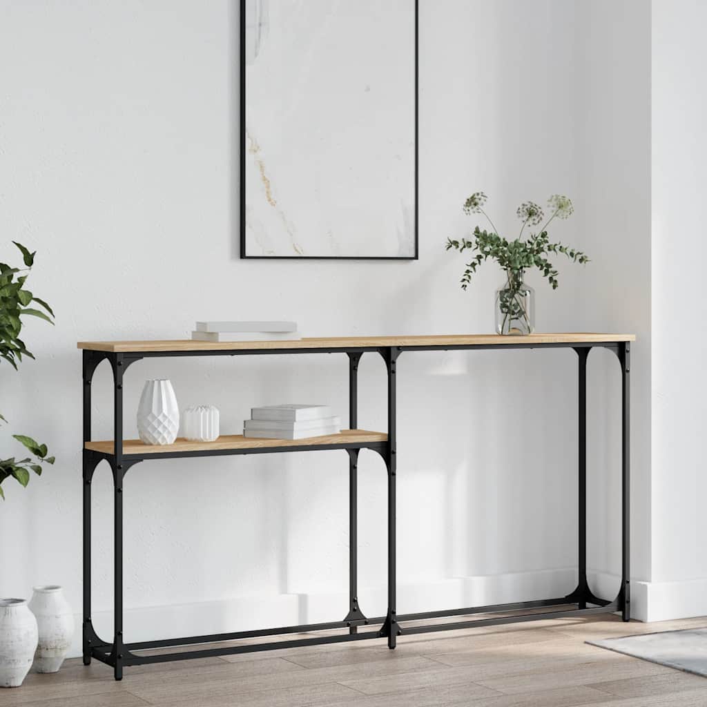 vidaXL Console Table Sonoma Oak 145x22,5x75 cm Engineered Wood 1