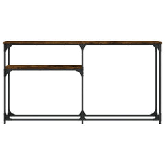 vidaXL Console Table Smoked Oak 145x22,5x75 cm Engineered Wood 3