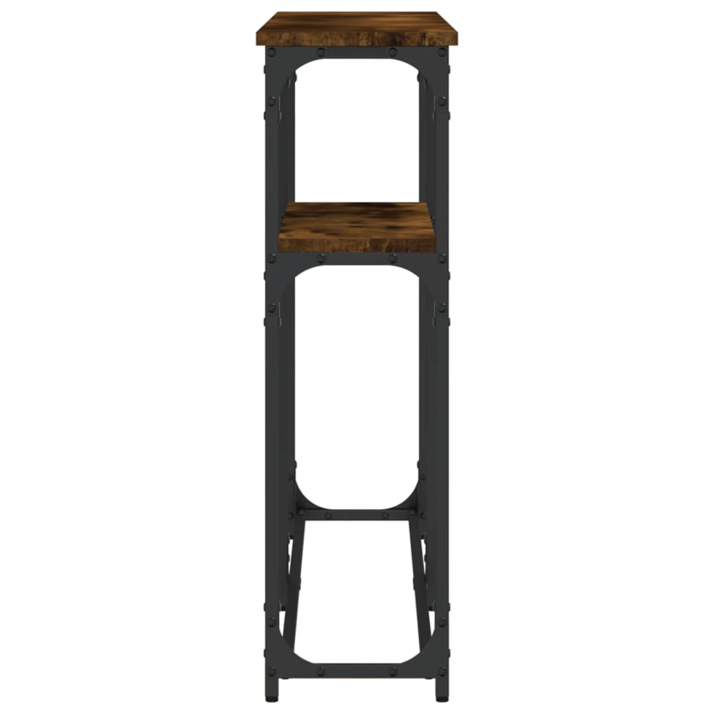 vidaXL Console Table Smoked Oak 145x22,5x75 cm Engineered Wood 5