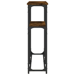 vidaXL Console Table Smoked Oak 145x22,5x75 cm Engineered Wood 5