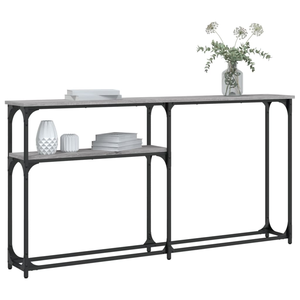 vidaXL Console Table Grey Sonoma 145x22,5x75 cm Engineered Wood 6