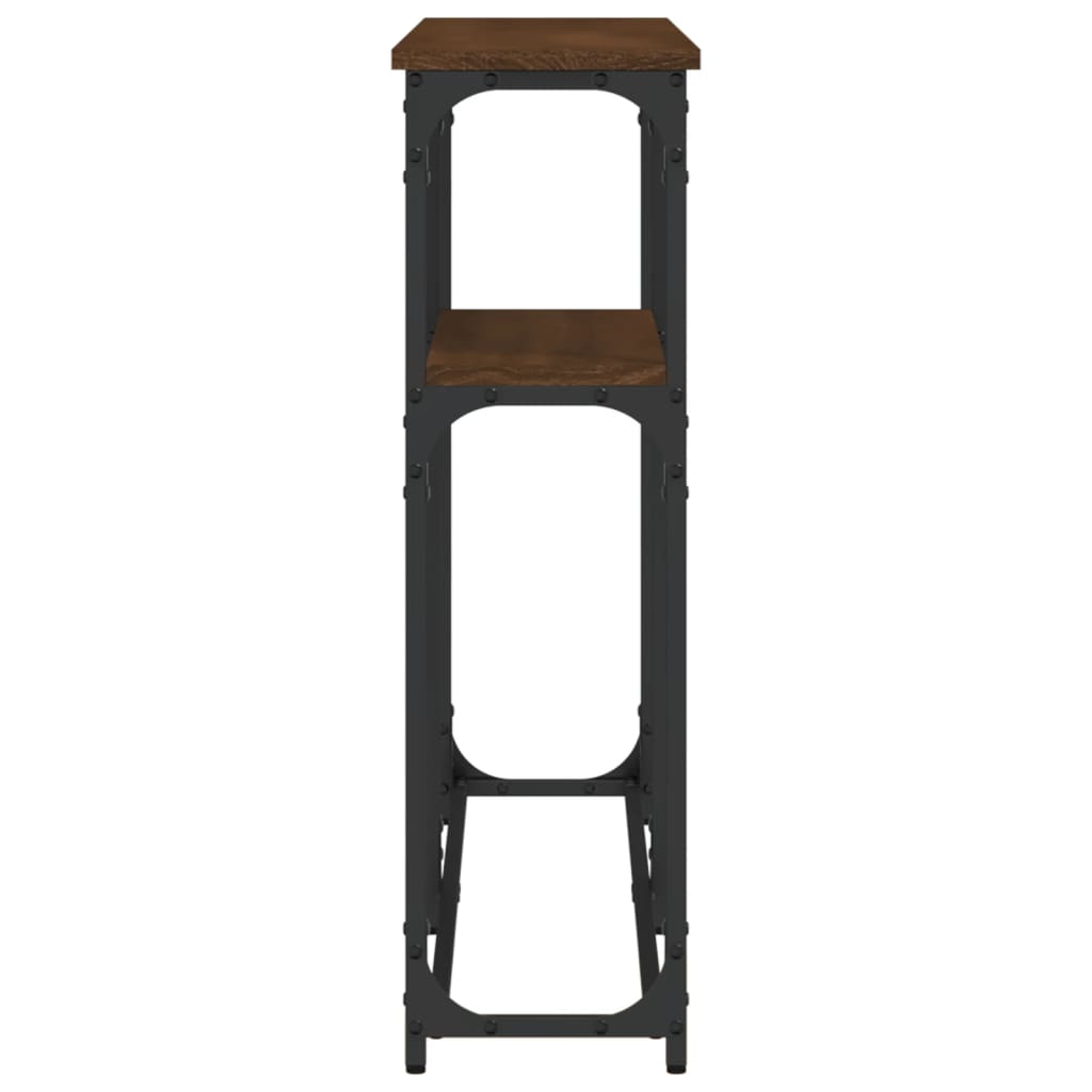 vidaXL Console Table Brown Oak 145x22,5x75 cm Engineered Wood 5