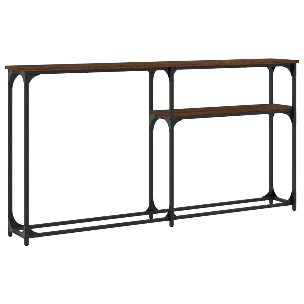 vidaXL Console Table Brown Oak 145x22,5x75 cm Engineered Wood 4