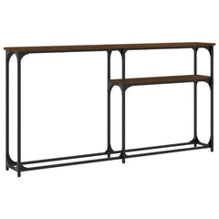 vidaXL Console Table Brown Oak 145x22,5x75 cm Engineered Wood 4