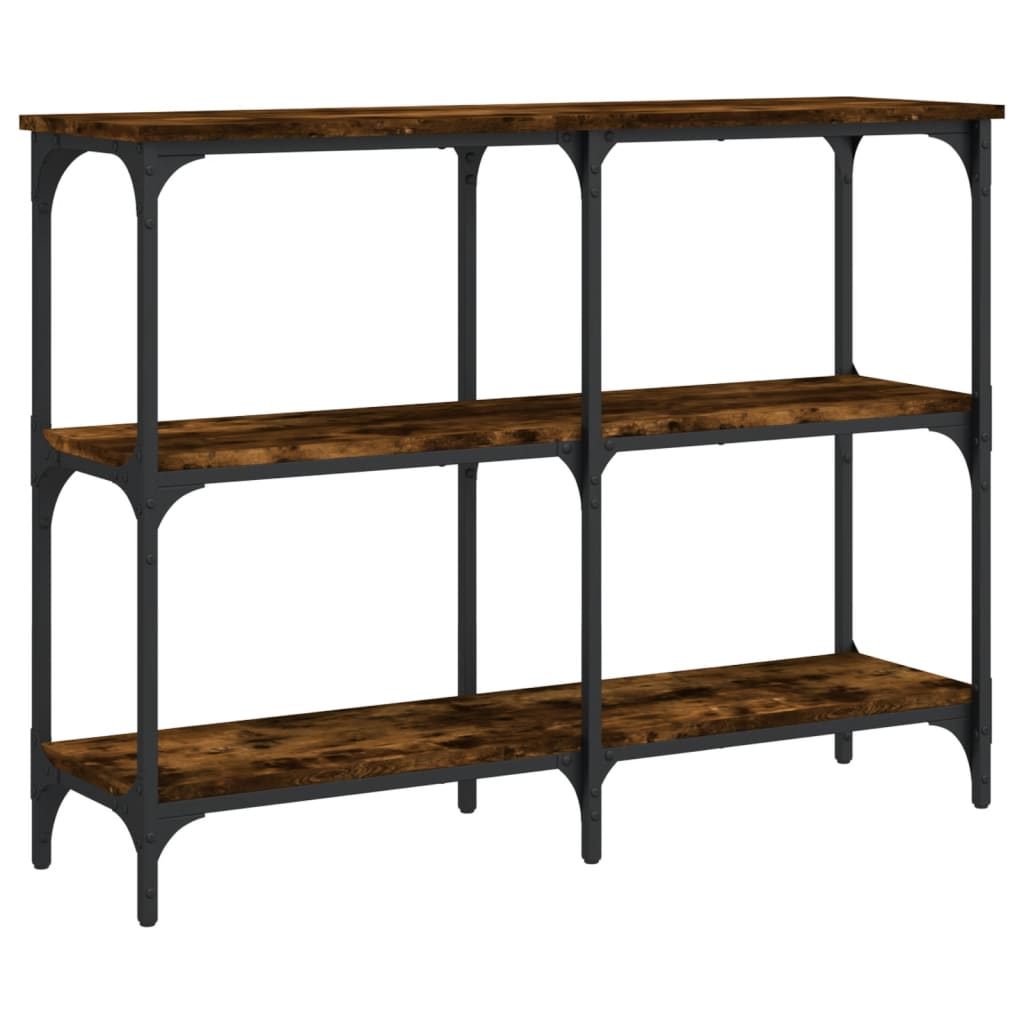 vidaXL Console Table Smoked Oak 100x29x75 cm Engineered Wood 2