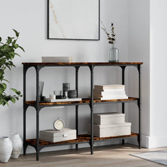 vidaXL Console Table Smoked Oak 100x29x75 cm Engineered Wood 1