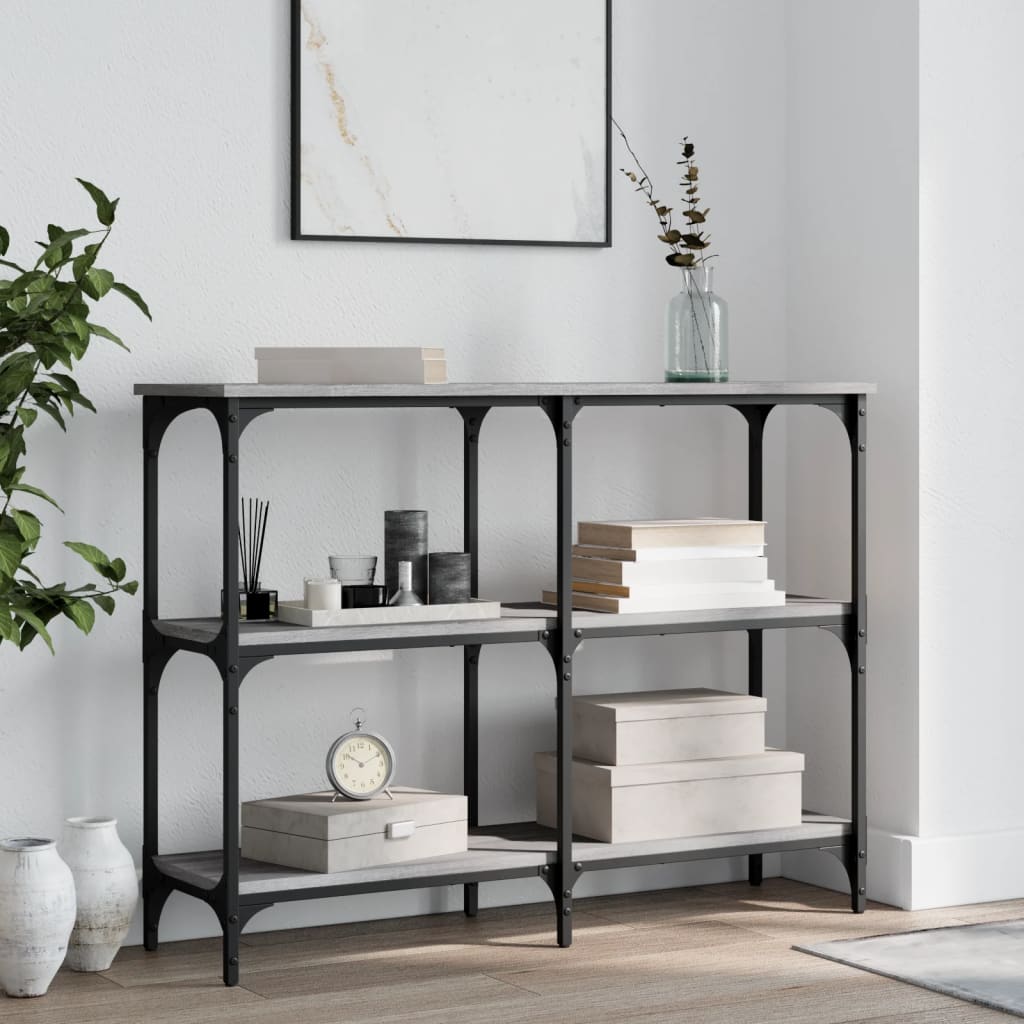 vidaXL Console Table Grey Sonoma 100x29x75 cm Engineered Wood 1