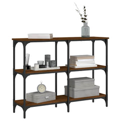 vidaXL Console Table Brown Oak 100x29x75 cm Engineered Wood 3