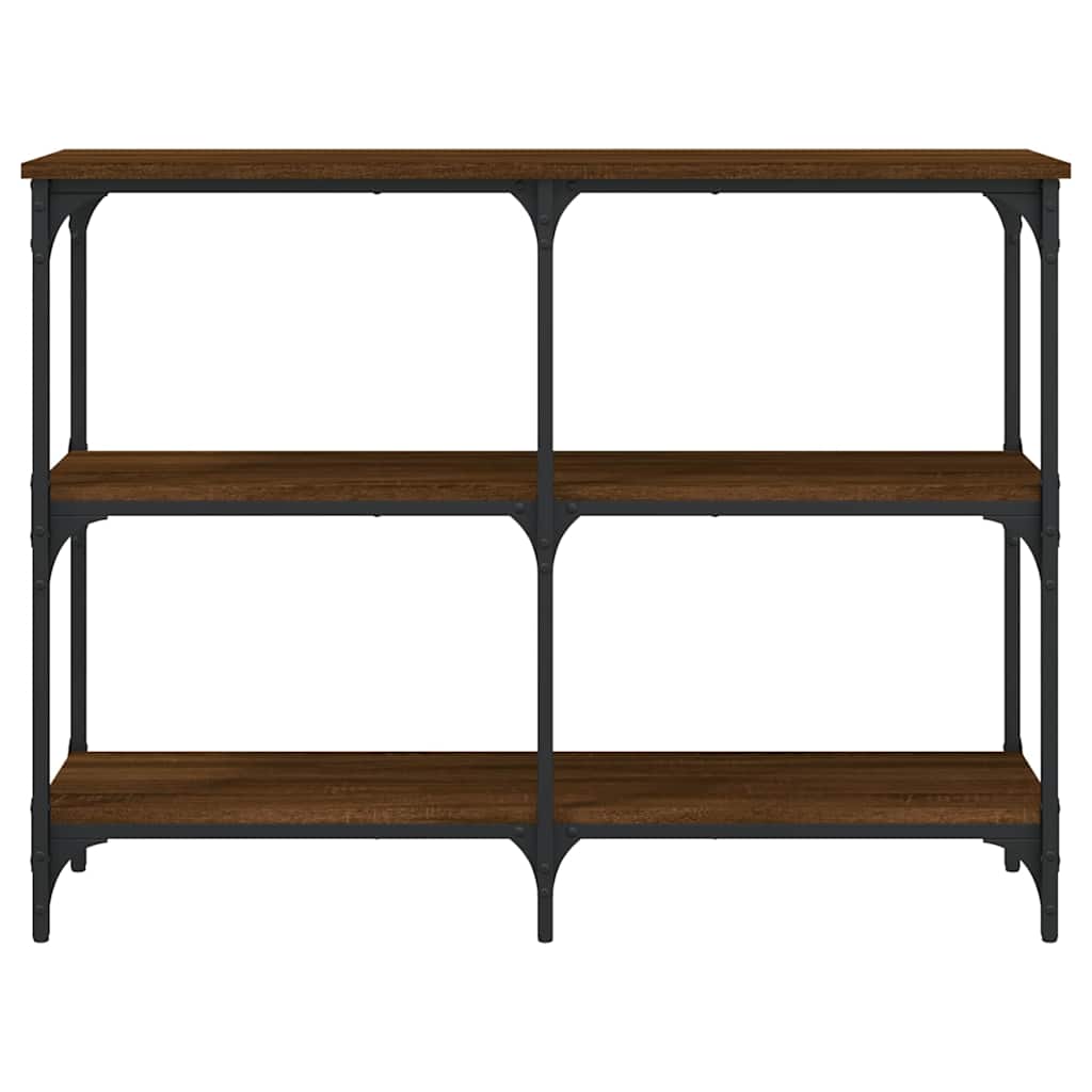 vidaXL Console Table Brown Oak 100x29x75 cm Engineered Wood 4