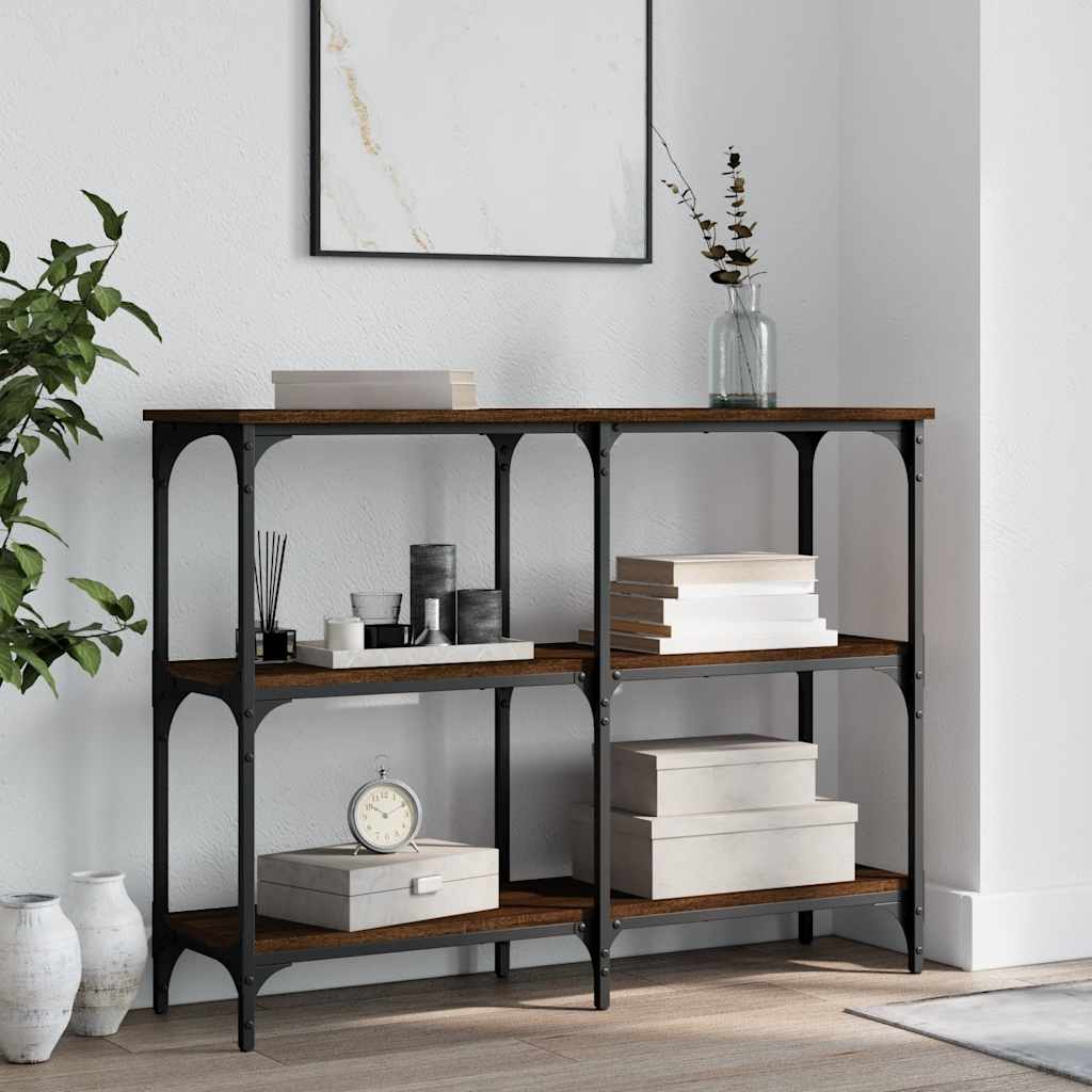 vidaXL Console Table Brown Oak 100x29x75 cm Engineered Wood 1