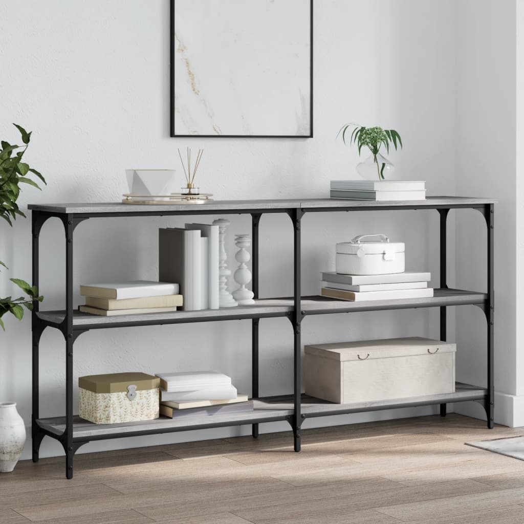 vidaXL Console Table Grey Sonoma 150x29x75 cm Engineered Wood 1