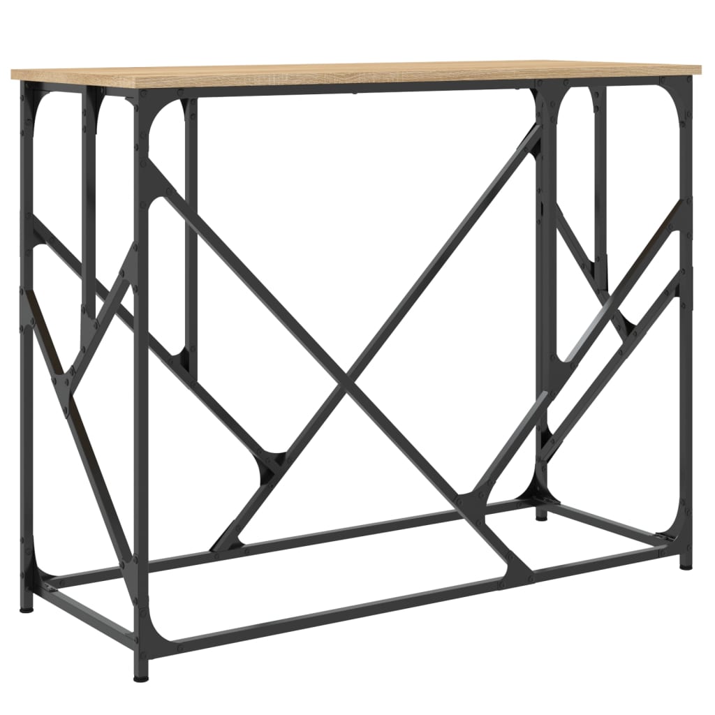 vidaXL Console Table Sonoma Oak 100x40x80 cm Engineered Wood 6
