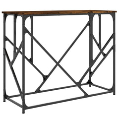 vidaXL Console Table Smoked Oak 100x40x80 cm Engineered Wood 2